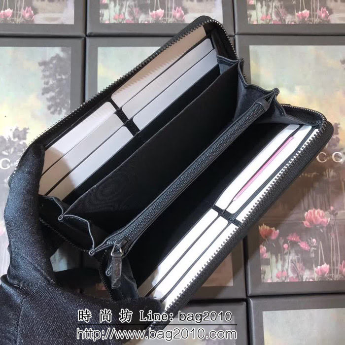 GUCCI古馳 專櫃同步 紅綠織帶 單拉皮夾 291105 克壓花皮 WTG1349